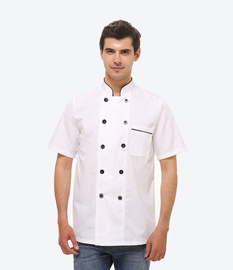 Style: Double Breasted Short Sleeve Chef Top (White) – Aeempire